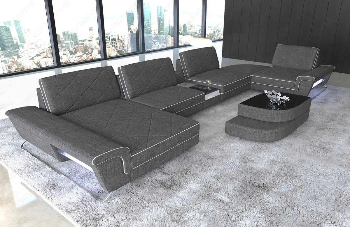 Sofa Wohnlandschaft Bari mit Funktionen