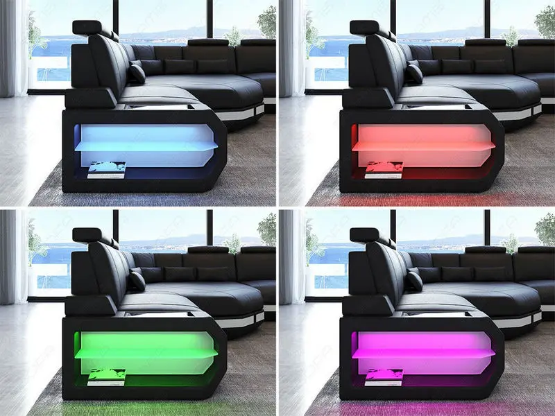 Alle Asti Couches mit RGB LED Beleuchtung