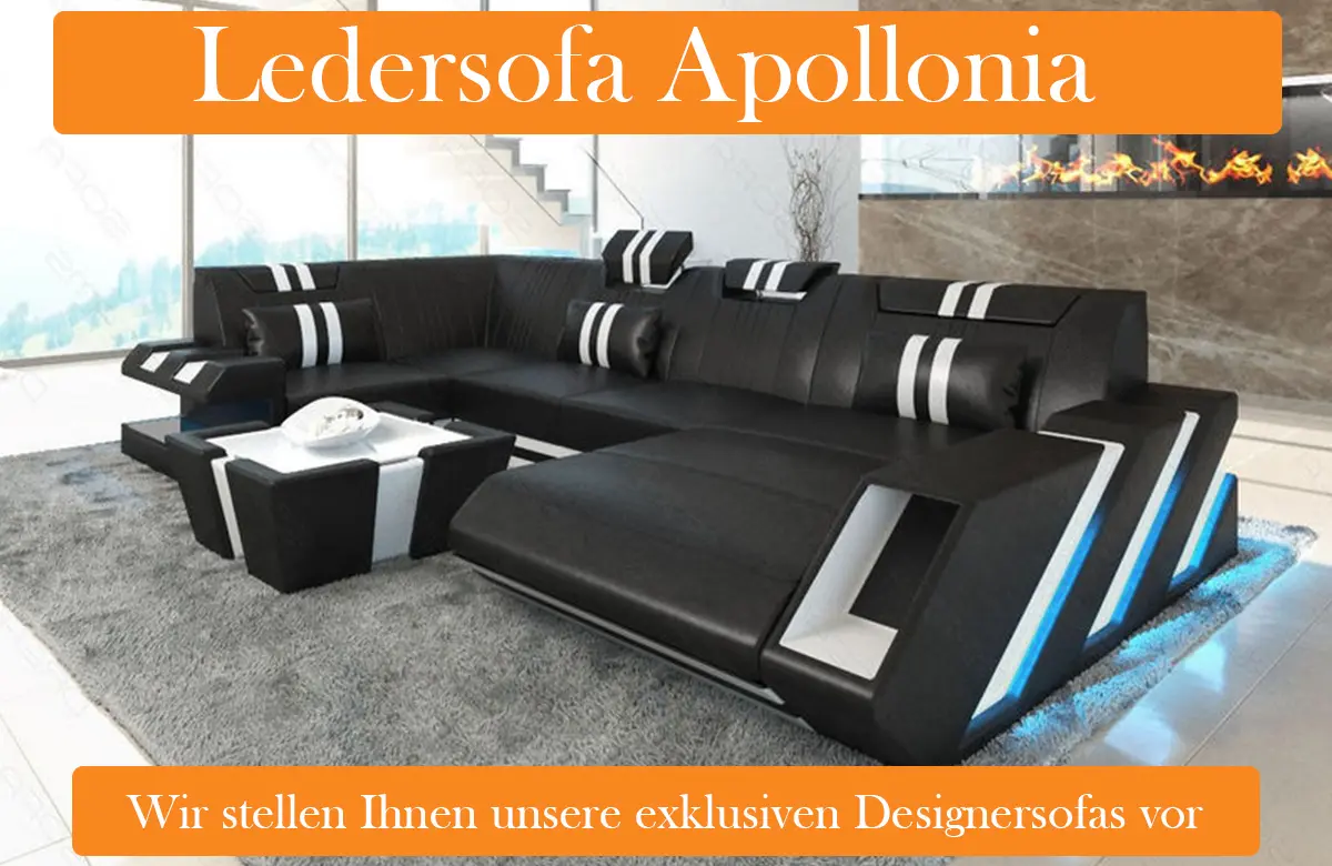 Ledersofa Apollonia - modern und hochwertig