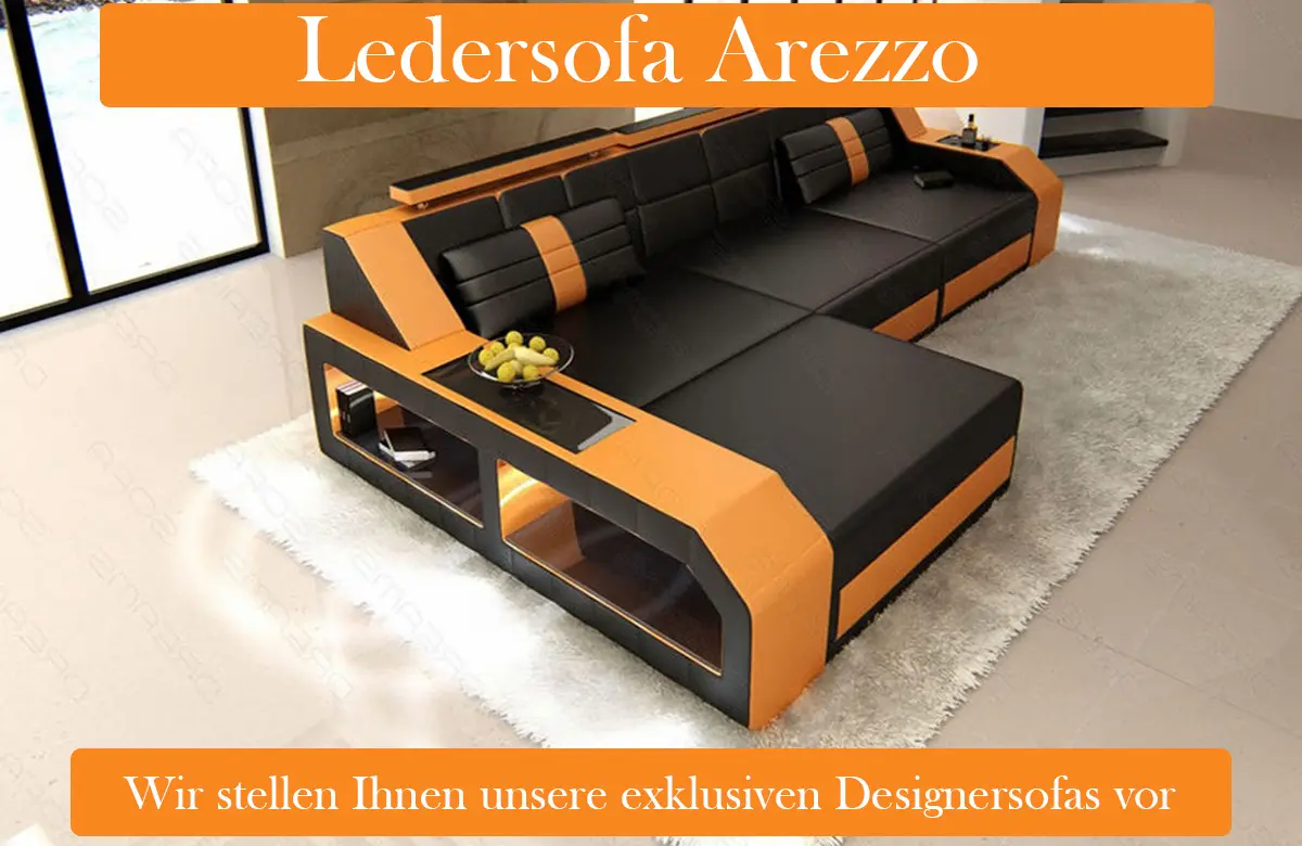 Ledersofa Arezzo - Couch in Leder