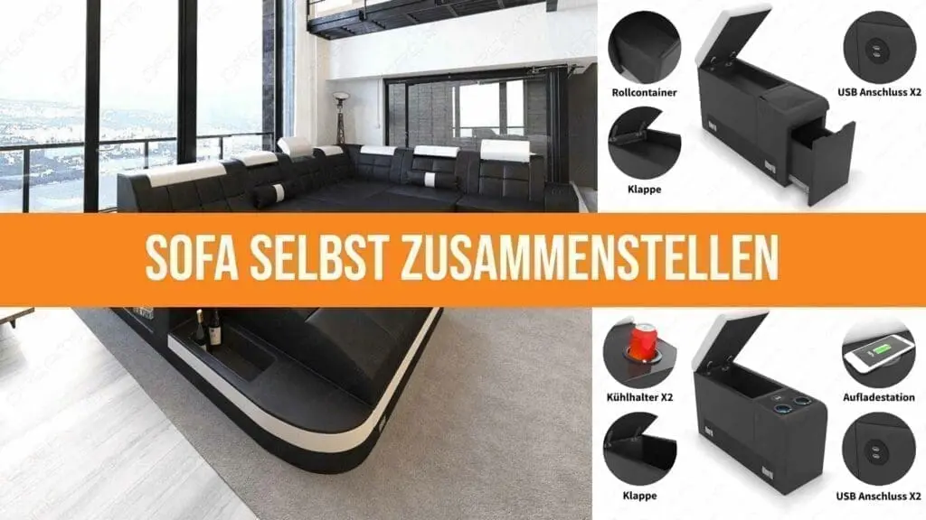 Sofa selbst zusammenstellen und konfigurieren